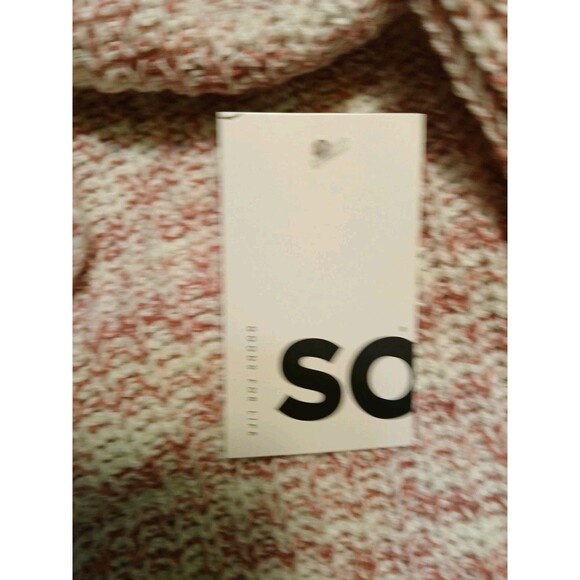 SO Goods For Life WOMENS Med  Long Sleeve Hoodie Cropped Pink/White Marle NWT - Picture 13 of 16